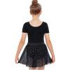 imageStelle Girls Women Ballet Skirt Dance Wrap Skirt Chiffon Toddler Ballet Skirts05black Shiny Skirt Pull on 