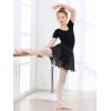 imageStelle Girls Women Ballet Skirt Dance Wrap Skirt Chiffon Toddler Ballet Skirts05black Shiny Skirt Pull on 