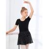 imageStelle Girls Women Ballet Skirt Dance Wrap Skirt Chiffon Toddler Ballet Skirts05black Shiny Skirt Pull on 