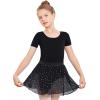 imageStelle Girls Women Ballet Skirt Dance Wrap Skirt Chiffon Toddler Ballet Skirts05black Shiny Skirt Pull on 