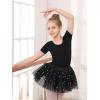 imageStelle Girls Women Ballet Skirt Dance Wrap Skirt Chiffon Toddler Ballet Skirts07black Shiny Tutu Skirt
