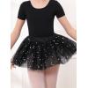 imageStelle Girls Women Ballet Skirt Dance Wrap Skirt Chiffon Toddler Ballet Skirts07black Shiny Tutu Skirt