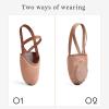 imageStelle Half Soles Dance Shoes Women Men Canvas Lyrical Pirouette Ballet Shoes Turners Dance Shoes for ContemporaryTan