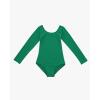 imageStelle Long Sleeve Ballet Leotards for Girls Dance Leotard Black Gymnastics Ballet Outfits ToddlerLittle KidBig kidGreen