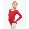 imageStelle Long Sleeve Ballet Leotards for Girls Dance Leotard Black Gymnastics Ballet Outfits ToddlerLittle KidBig kidRed