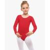 imageStelle Long Sleeve Ballet Leotards for Girls Dance Leotard Black Gymnastics Ballet Outfits ToddlerLittle KidBig kidRed