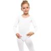 imageStelle Long Sleeve Ballet Leotards for Girls Dance Leotard Black Gymnastics Ballet Outfits ToddlerLittle KidBig kidWhite