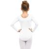 imageStelle Long Sleeve Ballet Leotards for Girls Dance Leotard Black Gymnastics Ballet Outfits ToddlerLittle KidBig kidWhite