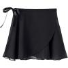 imageStelle Girls Women Ballet Skirt Dance Wrap Skirt Chiffon Toddler Ballet Skirts02black Adjustable Tie