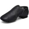 imageStelle Jazz Shoes for Girls Boys Leather Unisex SlipOn Dance Shoes ToddlerLittle KidBig KidBlack