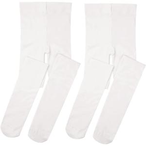 imageStelle Girls Ballet Dance Students School Footed Tight ToddlerLittle KidBig Kid2packwhite