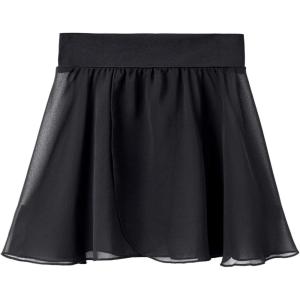 imageStelle Girls Women Ballet Skirt Dance Wrap Skirt Chiffon Toddler Ballet Skirts01black Pull On
