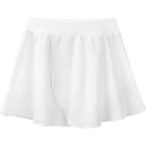 imageStelle Girls Women Ballet Skirt Dance Wrap Skirt Chiffon Toddler Ballet Skirts01white Pull On