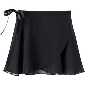 imageStelle Girls Women Ballet Skirt Dance Wrap Skirt Chiffon Toddler Ballet Skirts02black Adjustable Tie