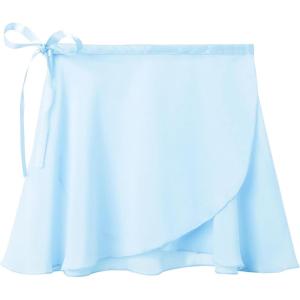 imageStelle Girls Women Ballet Skirt Dance Wrap Skirt Chiffon Toddler Ballet Skirts02blue Adjustable Tie