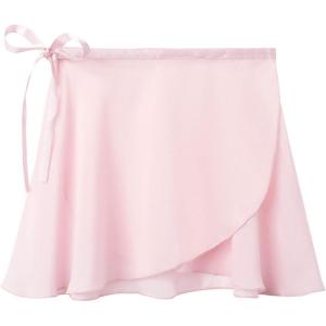 imageStelle Girls Women Ballet Skirt Dance Wrap Skirt Chiffon Toddler Ballet Skirts02pink Adjustable Tie