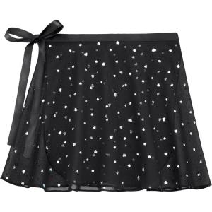 imageStelle Girls Women Ballet Skirt Dance Wrap Skirt Chiffon Toddler Ballet Skirts04black Shiny Skirt Ad Tie