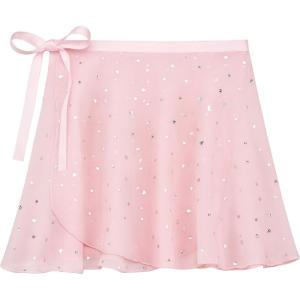 imageStelle Girls Women Ballet Skirt Dance Wrap Skirt Chiffon Toddler Ballet Skirts04pink Shiny Skirt Ad Tie