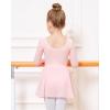 imageStelle Ballet Leotards for Girls Long Sleeve Toddler Dance Leotard Outfits with Skirt ClassicLittleBig KidBallet Pink