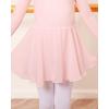 imageStelle Ballet Leotards for Girls Long Sleeve Toddler Dance Leotard Outfits with Skirt ClassicLittleBig KidBallet Pink
