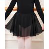 imageStelle Ballet Leotards for Girls Long Sleeve Toddler Dance Leotard Outfits with Skirt ClassicLittleBig KidBlack