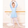 imageStelle Ballet Leotards for Girls Long Sleeve Toddler Dance Leotard Outfits with Skirt ClassicLittleBig KidBlue