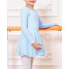 imageStelle Ballet Leotards for Girls Long Sleeve Toddler Dance Leotard Outfits with Skirt ClassicLittleBig KidBlue