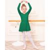 imageStelle Ballet Leotards for Girls Long Sleeve Toddler Dance Leotard Outfits with Skirt ClassicLittleBig KidGreen