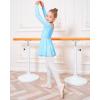 imageStelle Ballet Leotards for Girls Long Sleeve Toddler Dance Leotard Outfits with Skirt ClassicLittleBig KidPool Blue