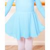 imageStelle Ballet Leotards for Girls Long Sleeve Toddler Dance Leotard Outfits with Skirt ClassicLittleBig KidPool Blue