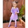 imageStelle Ballet Leotards for Girls Long Sleeve Toddler Dance Leotard Outfits with Skirt ClassicLittleBig KidPurple