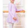 imageStelle Ballet Leotards for Girls Long Sleeve Toddler Dance Leotard Outfits with Skirt ClassicLittleBig KidPurple