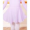 imageStelle Ballet Leotards for Girls Long Sleeve Toddler Dance Leotard Outfits with Skirt ClassicLittleBig KidPurple