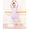 imageStelle Ballet Leotards for Girls Long Sleeve Toddler Dance Leotard Outfits with Skirt ClassicLittleBig KidPurple