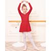 imageStelle Ballet Leotards for Girls Long Sleeve Toddler Dance Leotard Outfits with Skirt ClassicLittleBig KidRed