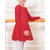 imageStelle Ballet Leotards for Girls Long Sleeve Toddler Dance Leotard Outfits with Skirt ClassicLittleBig KidRed