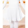 imageStelle Ballet Leotards for Girls Long Sleeve Toddler Dance Leotard Outfits with Skirt ClassicLittleBig KidWhite