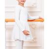 imageStelle Ballet Leotards for Girls Long Sleeve Toddler Dance Leotard Outfits with Skirt ClassicLittleBig KidWhite