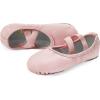 imageStelle Ballet Shoes for Girls Dance Slippers Genuine Leather Ballerina Shoes for ToddlerLittle KidBig KidPink Notie
