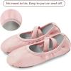 imageStelle Ballet Shoes for Girls Dance Slippers Genuine Leather Ballerina Shoes for ToddlerLittle KidBig KidPink Notie
