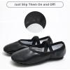imageStelle Ballet Shoes for Girls Toddler Dance Slippers Soft Leather Ballerina Boys Shoes for ToddlerLittle KidBig KidWomenBlack