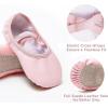 imageStelle Ballet Shoes for Girls Toddler Dance Slippers Soft Leather Ballerina Boys Shoes for ToddlerLittle KidBig KidWomenPink