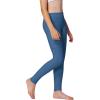 imageStelle Girls Athletic Leggings Kids Dance Running Yoga Pants Workout Active Dance Tights with PocketsAtlantic Blue