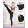 imageStelle Girls Athletic Leggings Kids Dance Running Yoga Pants Workout Active Dance Tights with PocketsBlack 2 Side Pocket