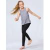 imageStelle Girls Athletic Leggings Kids Dance Running Yoga Pants Workout Active Dance Tights with PocketsBlackcharcoalnavy 2 Side Pocket