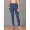 imageStelle Girls Athletic Leggings Kids Dance Running Yoga Pants Workout Active Dance Tights with PocketsDark Slate Blue 2 Side Pocket