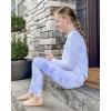 imageStelle Girls Athletic Leggings Kids Dance Running Yoga Pants Workout Active Dance Tights with PocketsLilac Sky