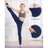 imageStelle Girls Athletic Leggings Kids Dance Running Yoga Pants Workout Active Dance Tights with PocketsMidnight Blue