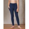 imageStelle Girls Athletic Leggings Kids Dance Running Yoga Pants Workout Active Dance Tights with PocketsMidnight Blue
