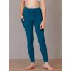 imageStelle Girls Athletic Leggings Kids Dance Running Yoga Pants Workout Active Dance Tights with PocketsOceanic 2 Side Pocket